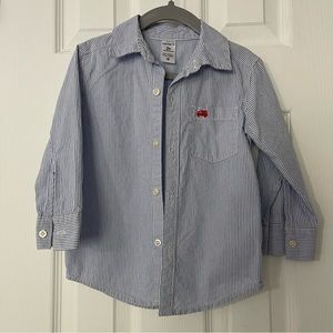 Carter’s | Long sleeve button up shirt | Size 2T | Baby blue and white color